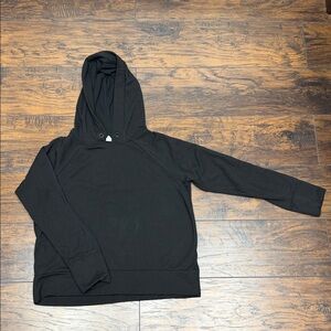 Classic Black Hooded Pullover Sweatshirt